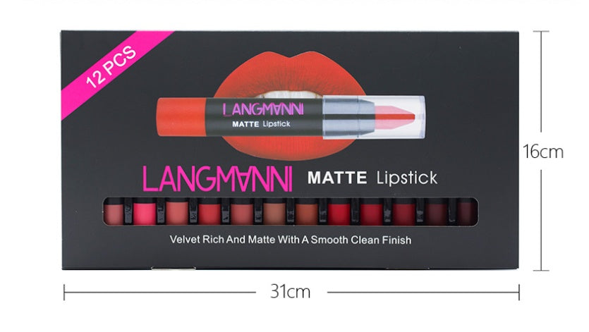 Non-Stick Cup Matte Lipstick And Lip Gloss Set - Non-Stick Cup Matte Lipstick And Lip Gloss Set
