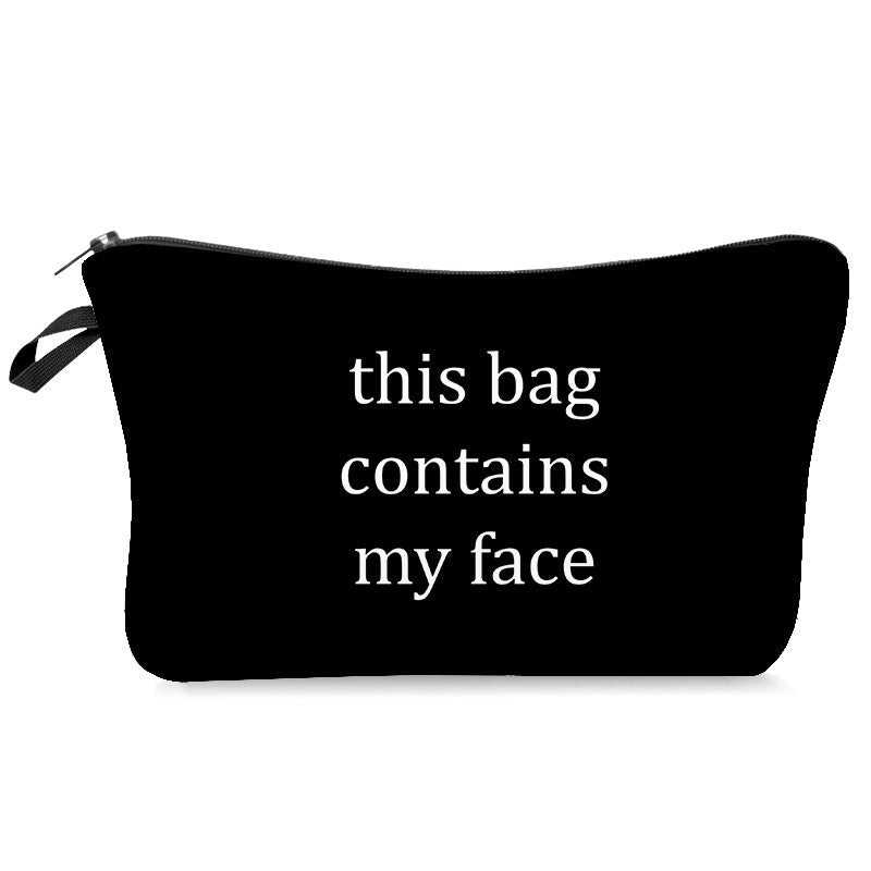 Vibrant  English alphabet cosmetic bag - Vibrant  English alphabet cosmetic bag