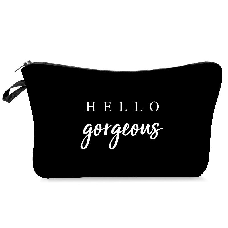 Vibrant  English alphabet cosmetic bag - Vibrant  English alphabet cosmetic bag