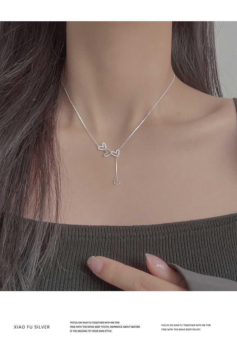 Heart Tassel Light Luxury Minority Design Necklace - Heart Tassel Light Luxury Minority Design Necklace