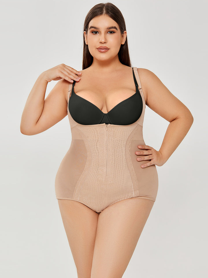 Full-Body Slimming Shapewear for Women - Tummy Control Bodysuit with Adjustable Straps
