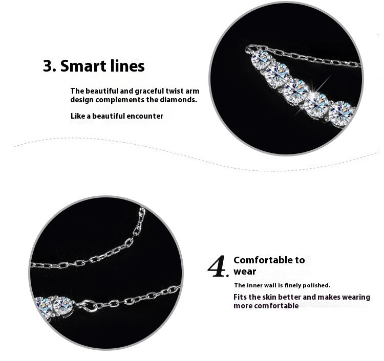 S925 Silver-plated Platinum Moissanite Pendant - S925 Silver-plated Platinum Moissanite Pendant