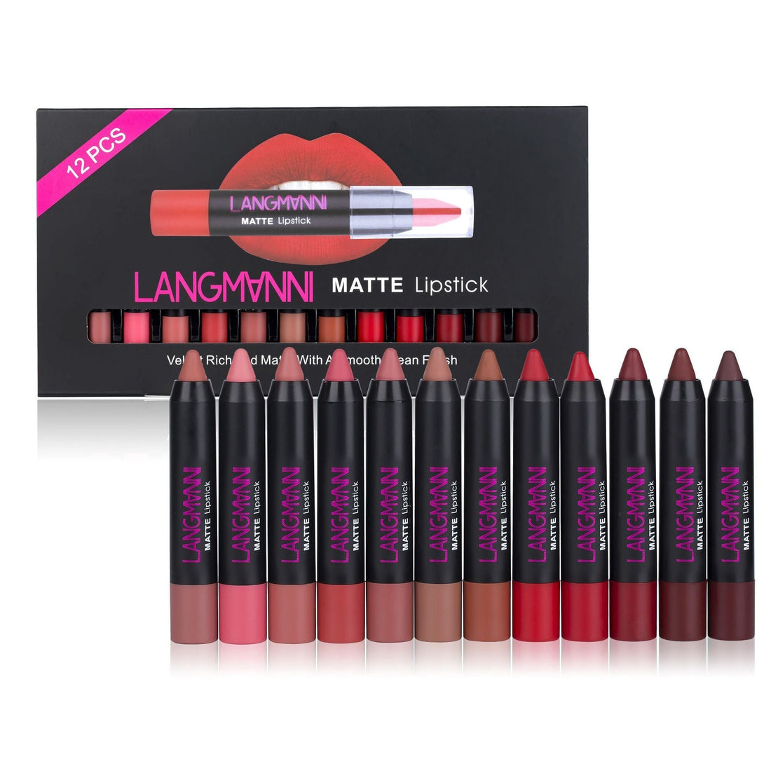 Non-Stick Cup Matte Lipstick And Lip Gloss Set - Non-Stick Cup Matte Lipstick And Lip Gloss Set