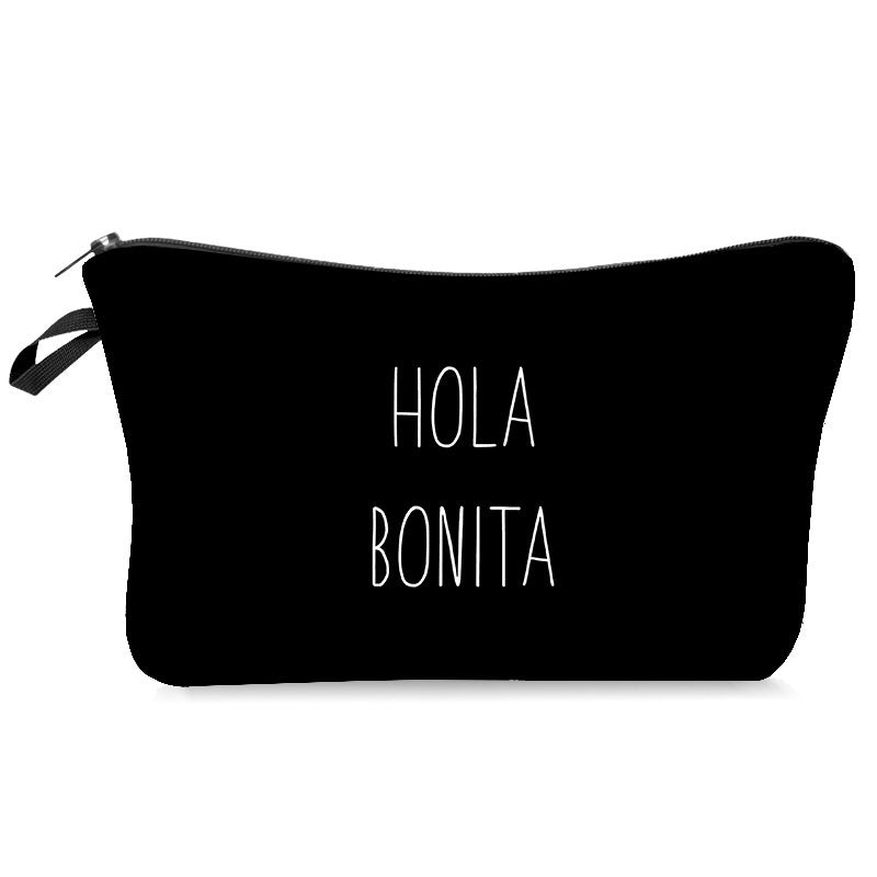 Vibrant  English alphabet cosmetic bag - Vibrant  English alphabet cosmetic bag