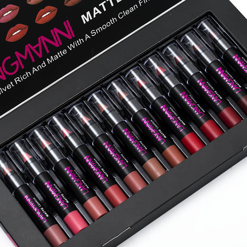 Non-Stick Cup Matte Lipstick And Lip Gloss Set - Non-Stick Cup Matte Lipstick And Lip Gloss Set
