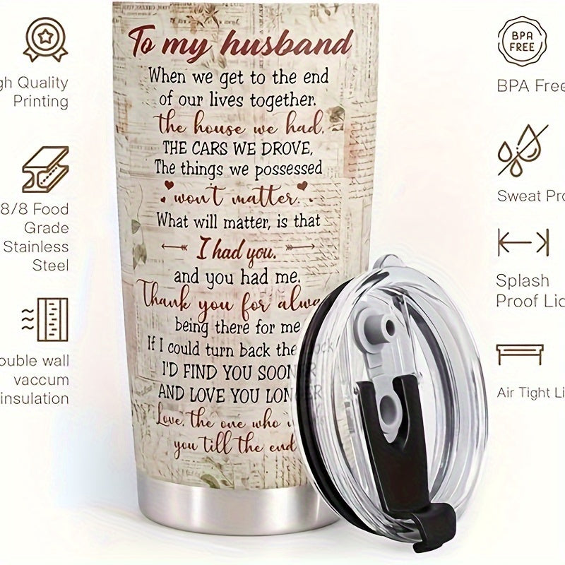 20oz Stainless Steel Tumbler for Husband - 20oz Stainless Steel Tumbler for Husband