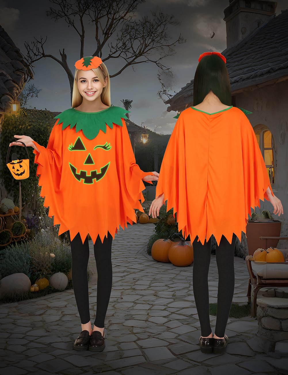 Halloween Pumpkin Costume for Women Kids - Halloween Pumpkin Costume for Women Kids
