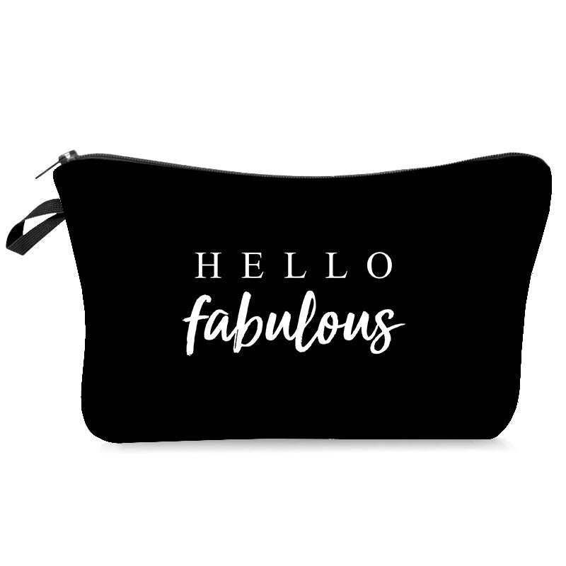 Vibrant  English alphabet cosmetic bag - Vibrant  English alphabet cosmetic bag
