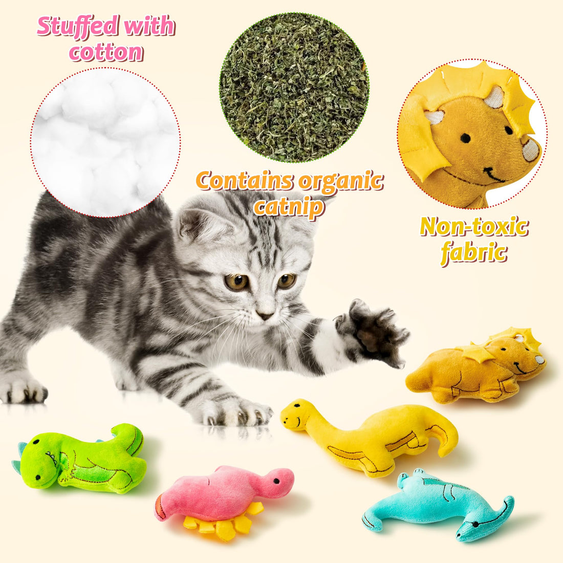 MALLMALL6 Halloween Catnip Toys – 5pcs Pumpkin Teething Set for Kittens & Cats - MALLMALL6 Halloween Catnip Toys – 5pcs Pumpkin Teething Set for Kittens & Cats