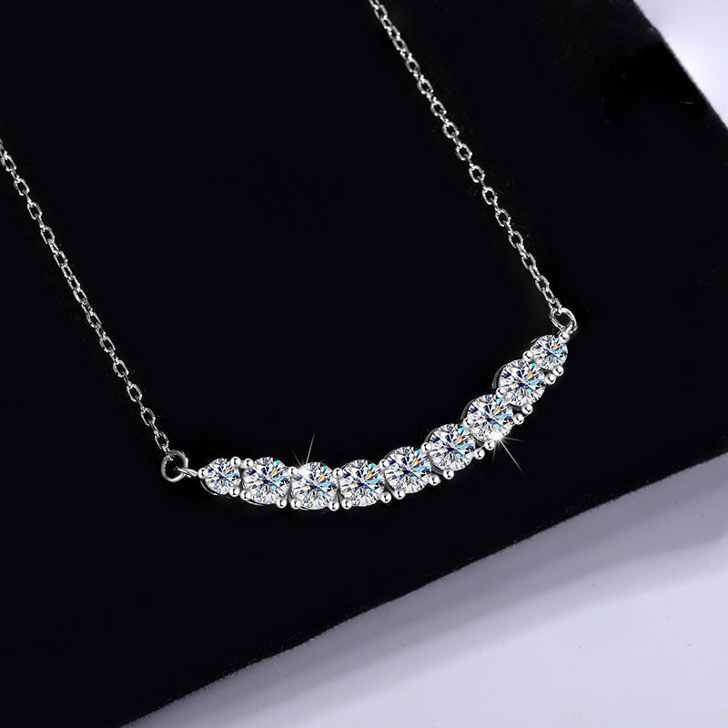 S925 Silver-plated Platinum Moissanite Pendant - S925 Silver-plated Platinum Moissanite Pendant