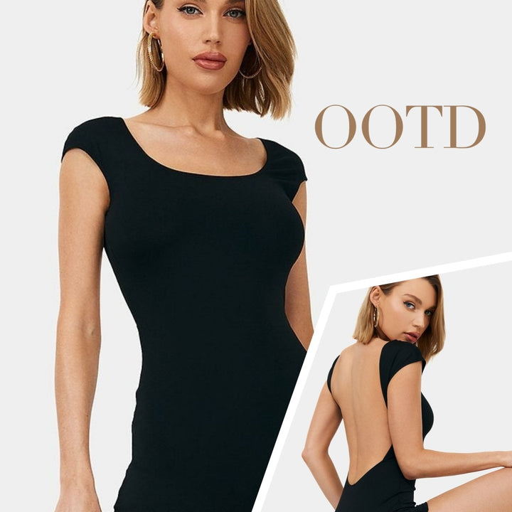 Women’s Backless Vacation Jumpsuit - Slimming Short Romper for Summer & Beach Outfits