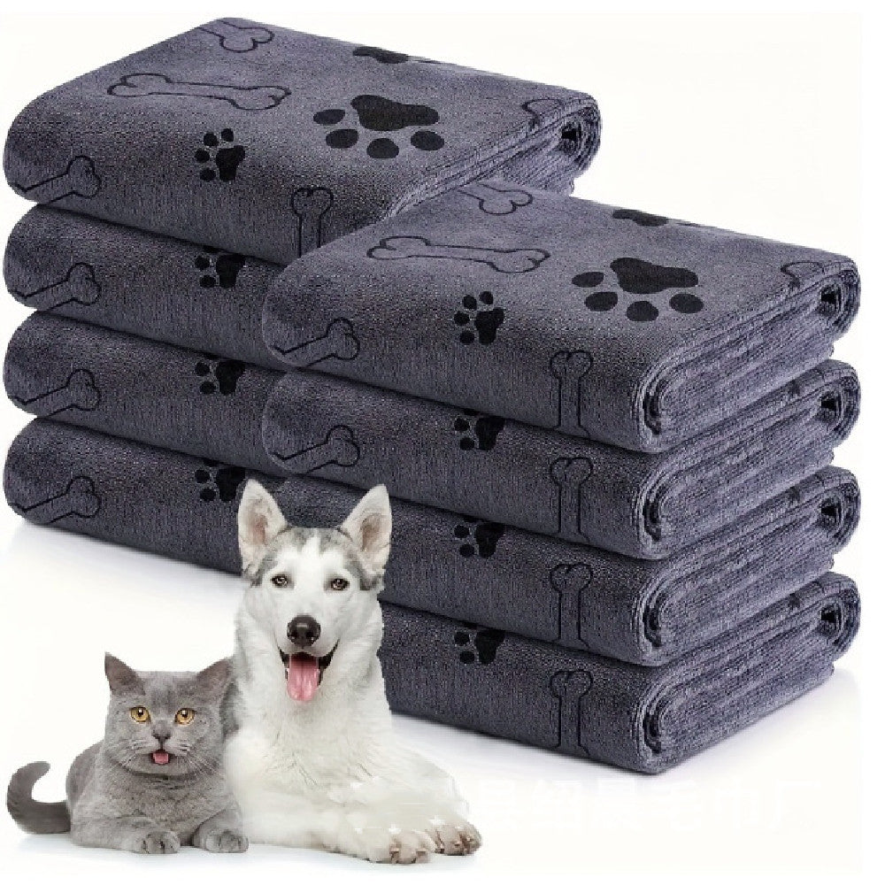 Pet Microfiber Printed Bath Towel - Pet Microfiber Printed Bath Towel
