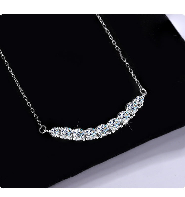 S925 Silver-plated Platinum Moissanite Pendant - S925 Silver-plated Platinum Moissanite Pendant