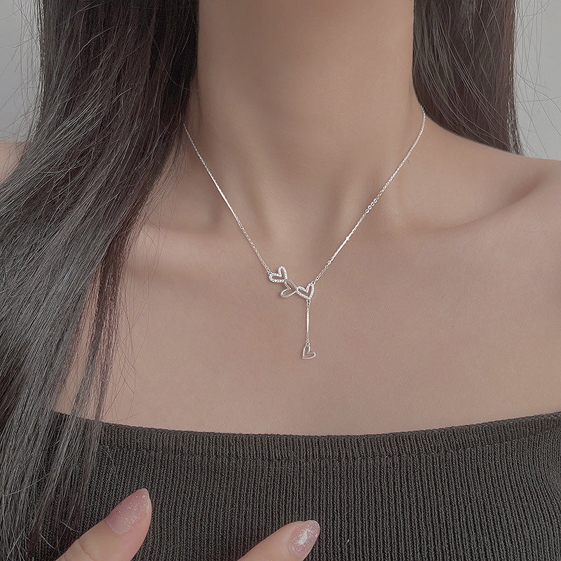 Heart Tassel Light Luxury Minority Design Necklace - Heart Tassel Light Luxury Minority Design Necklace