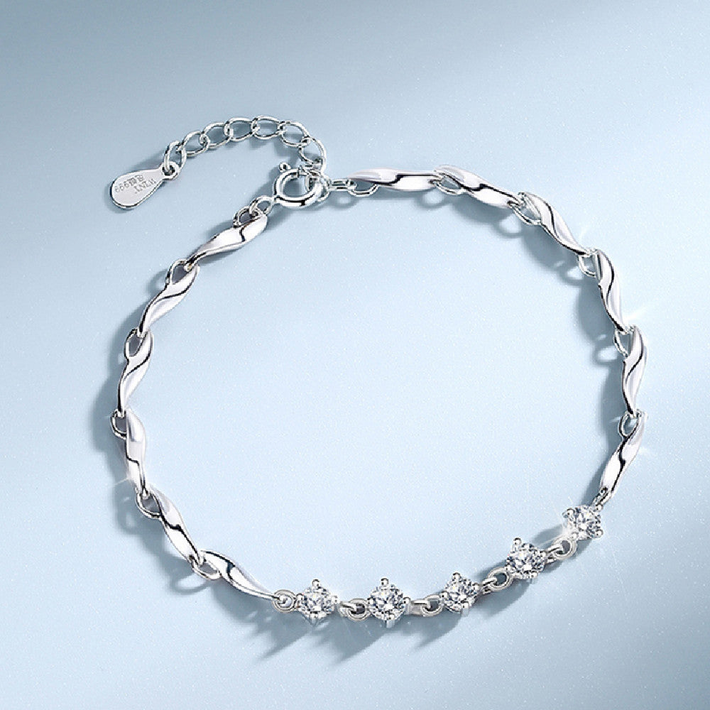 999 Sterling Silver Bracelet For Women's Light Luxury - 999 Sterling Silver Bracelet For Women's Light Luxury