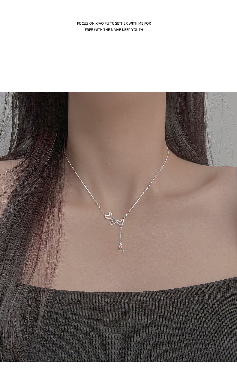 Heart Tassel Light Luxury Minority Design Necklace - Heart Tassel Light Luxury Minority Design Necklace