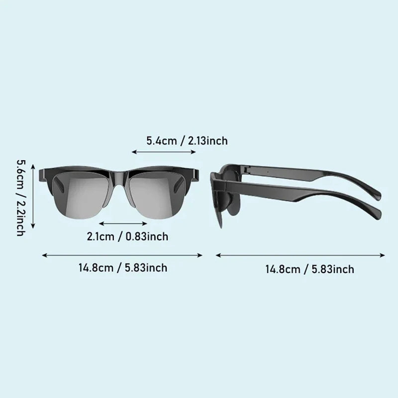 Ultra-lightweight Bluetooth 5.3 sunglasses guarantee audio freedom. - Ultra-lightweight Bluetooth 5.3 sunglasses guarantee audio freedom.