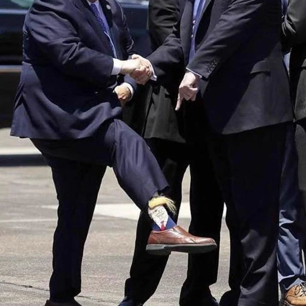 Funky and Trendy Donald Trump Face and 3D Hair Socks - Funky and Trendy Donald Trump Face and 3D Hair Socks