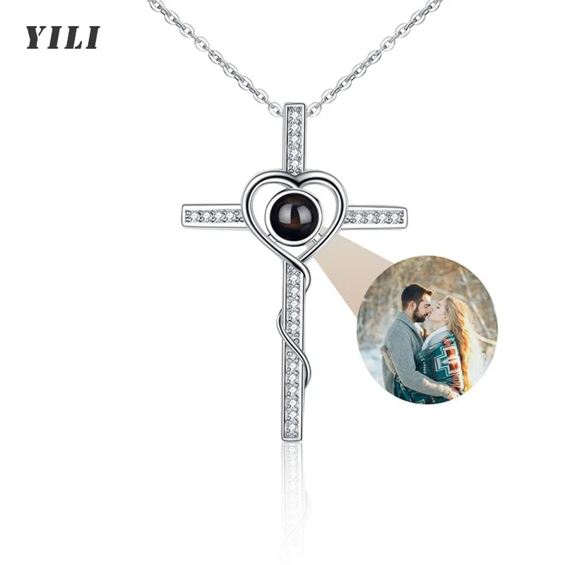 Custom Photo Projection Necklace with Picture Inside - Custom Photo Projection Necklace with Picture Inside