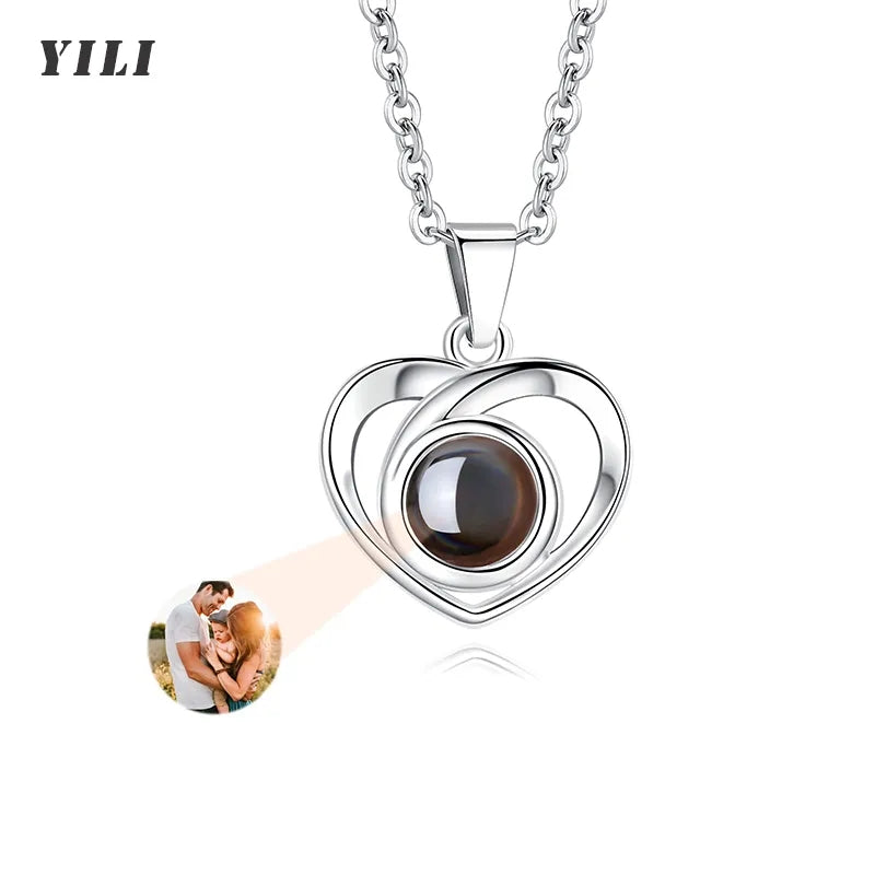 Custom Photo Projection Necklace with Picture Inside - Custom Photo Projection Necklace with Picture Inside