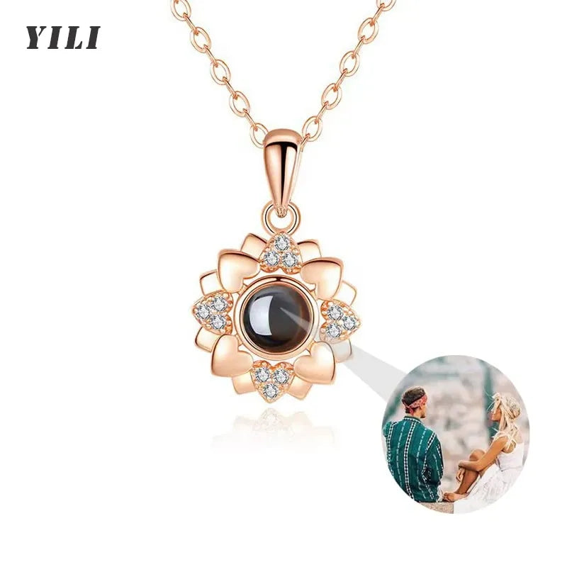 Custom Photo Projection Necklace with Picture Inside - Custom Photo Projection Necklace with Picture Inside
