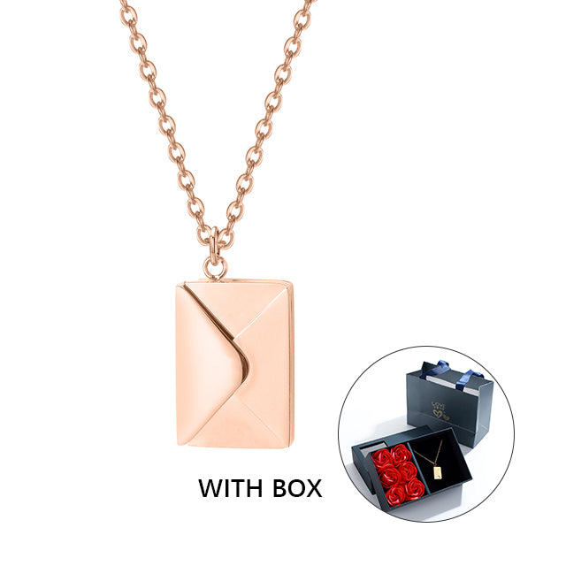 Personalized Custom Envelope Custom Photo Necklace - Personalized Custom Envelope Custom Photo Necklace