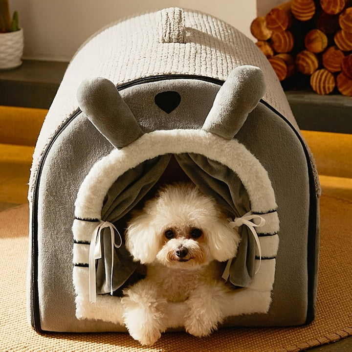 Cozy Four-Season Pet House with Handle