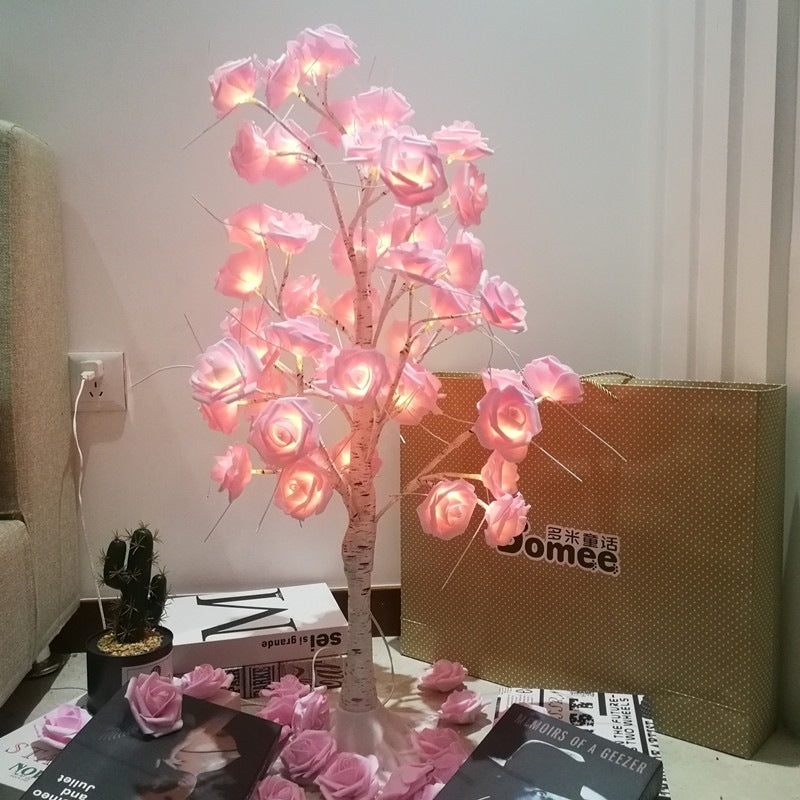 Christmas Rose Shining Tree Lamp - Christmas Rose Shining Tree Lamp