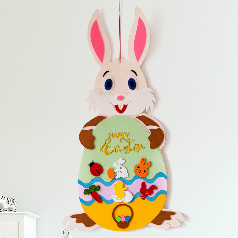 Easter Kids DIY Felt Bunny Pendants Toy with Detachable Alphabet - Easter Kids DIY Felt Bunny Pendants Toy with Detachable Alphabet