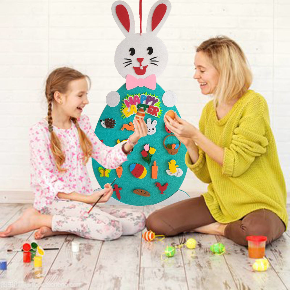 Easter Kids DIY Felt Bunny Pendants Toy with Detachable Alphabet - Easter Kids DIY Felt Bunny Pendants Toy with Detachable Alphabet