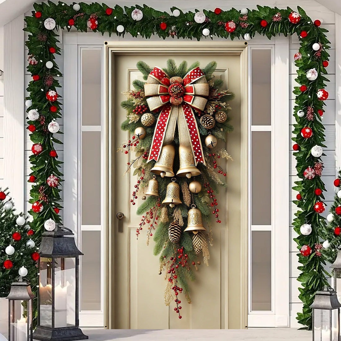 Elegant Christmas Door Curtain - Elegant Christmas Door Curtain