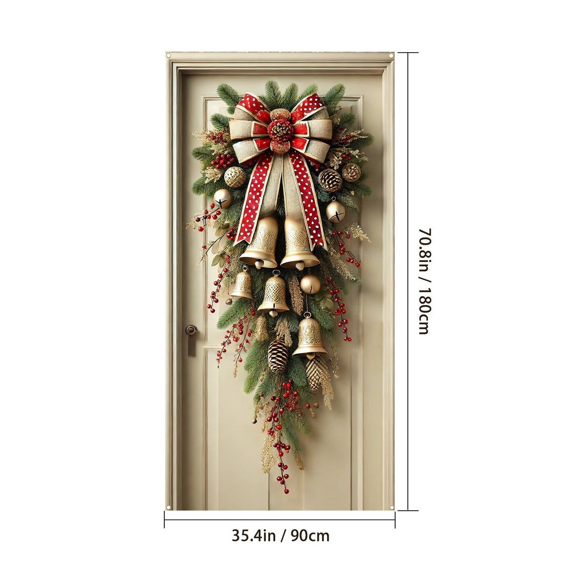 Elegant Christmas Door Curtain - Elegant Christmas Door Curtain