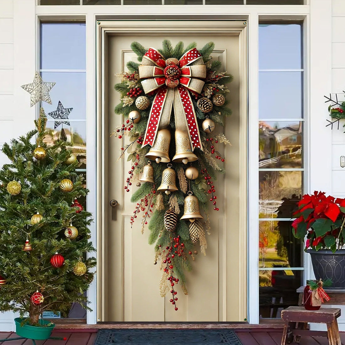 Elegant Christmas Door Curtain - Elegant Christmas Door Curtain