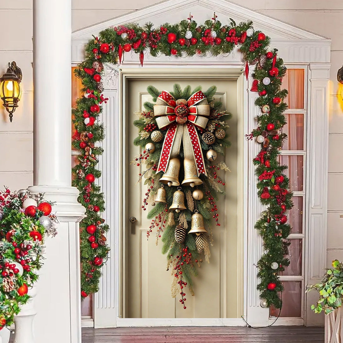 Elegant Christmas Door Curtain - Elegant Christmas Door Curtain