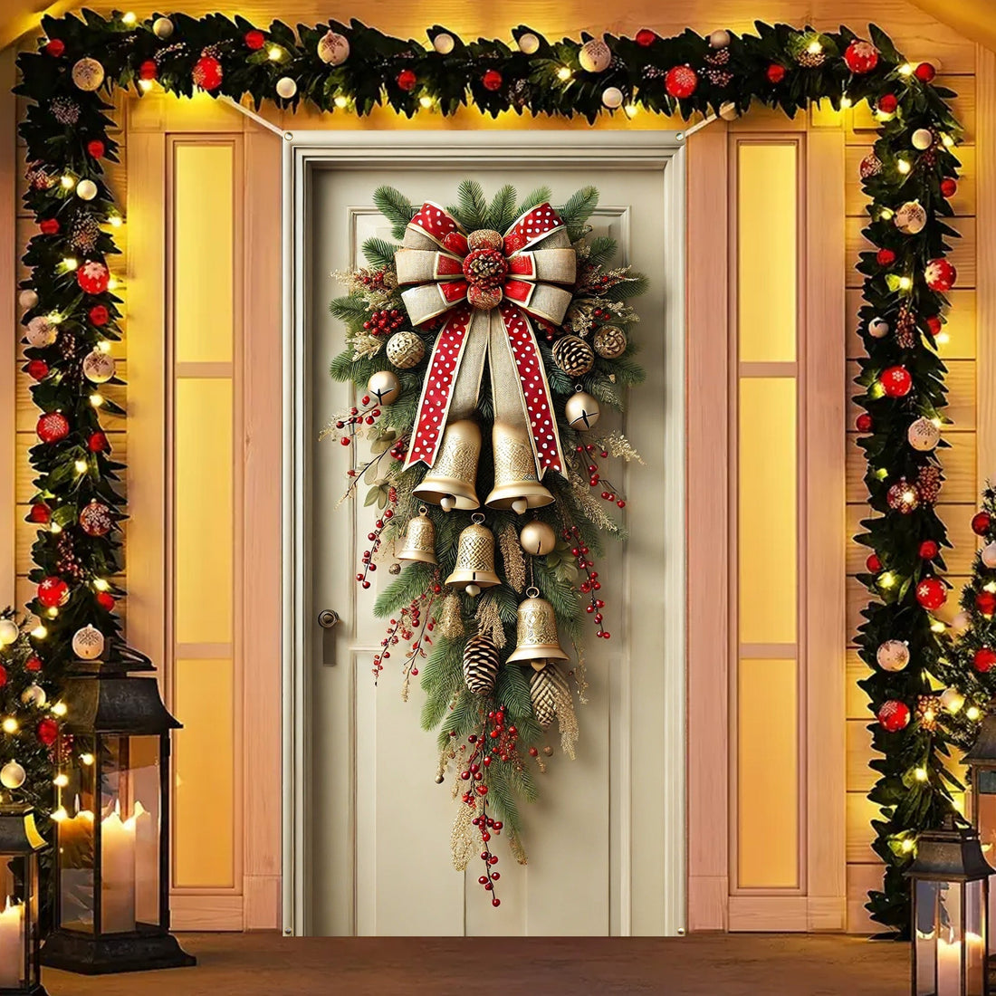 Elegant Christmas Door Curtain - Elegant Christmas Door Curtain