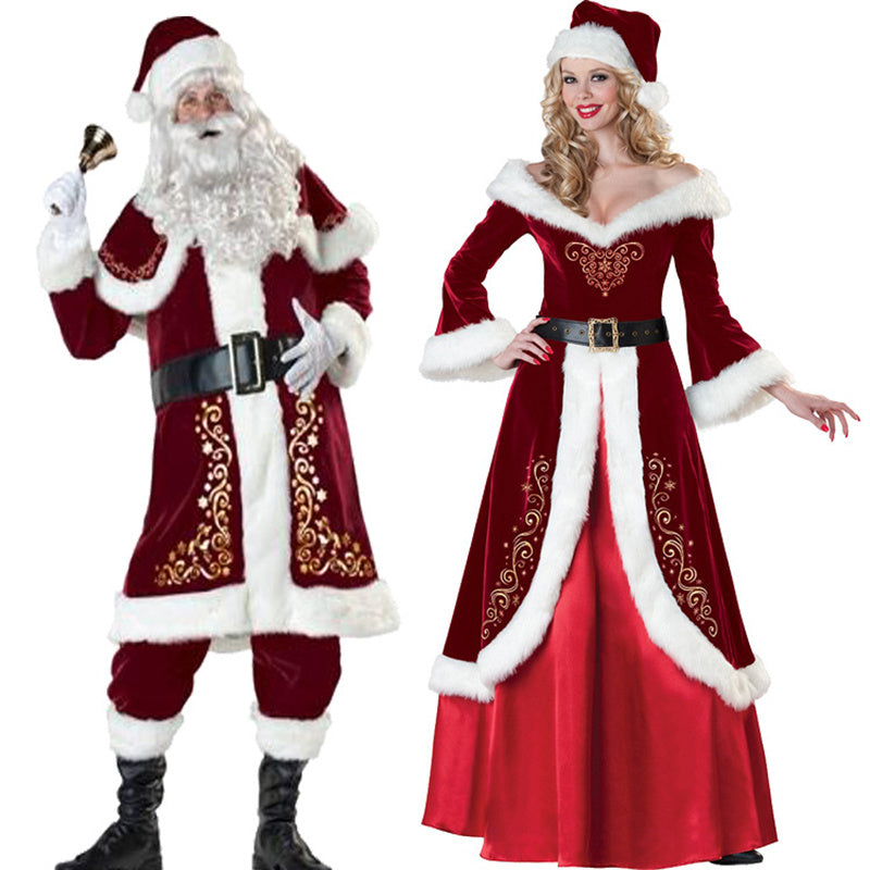 Santa couple costume Christmas dress - Santa couple costume Christmas dress