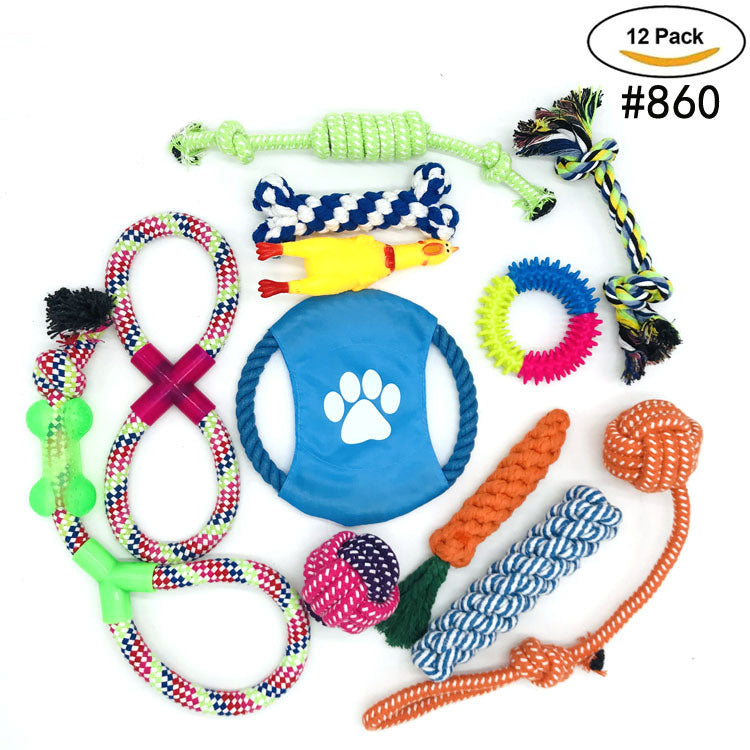 12-piece pet rope toy set - 12-piece pet rope toy set