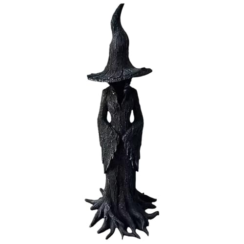 EAZZ Halloween Witch Statue – 20” Tall Resin Figurine with Gothic Details - EAZZ Halloween Witch Statue – 20” Tall Resin Figurine with Gothic Details