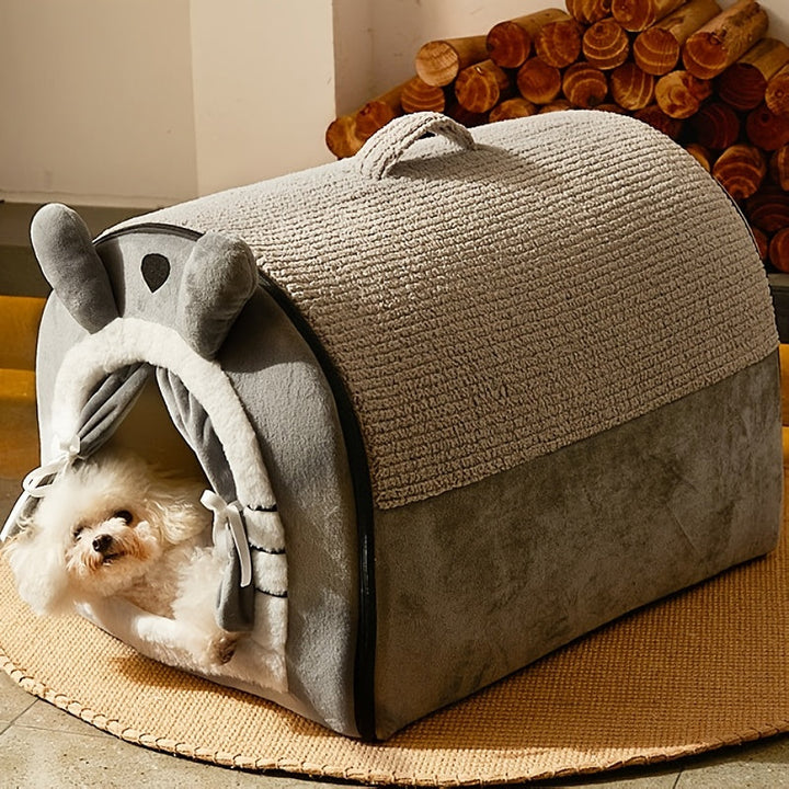 Cozy Four-Season Pet House with Handle