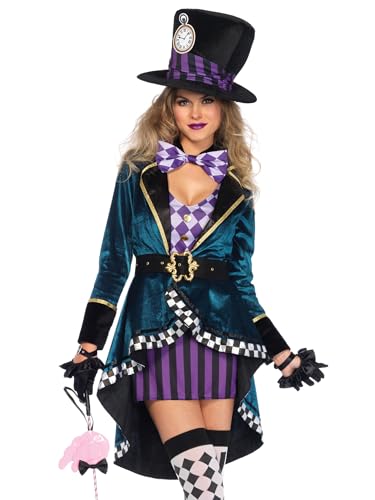 Leg Avenue 5-Piece Delightful Hatter Costume - Leg Avenue 5-Piece Delightful Hatter Costume