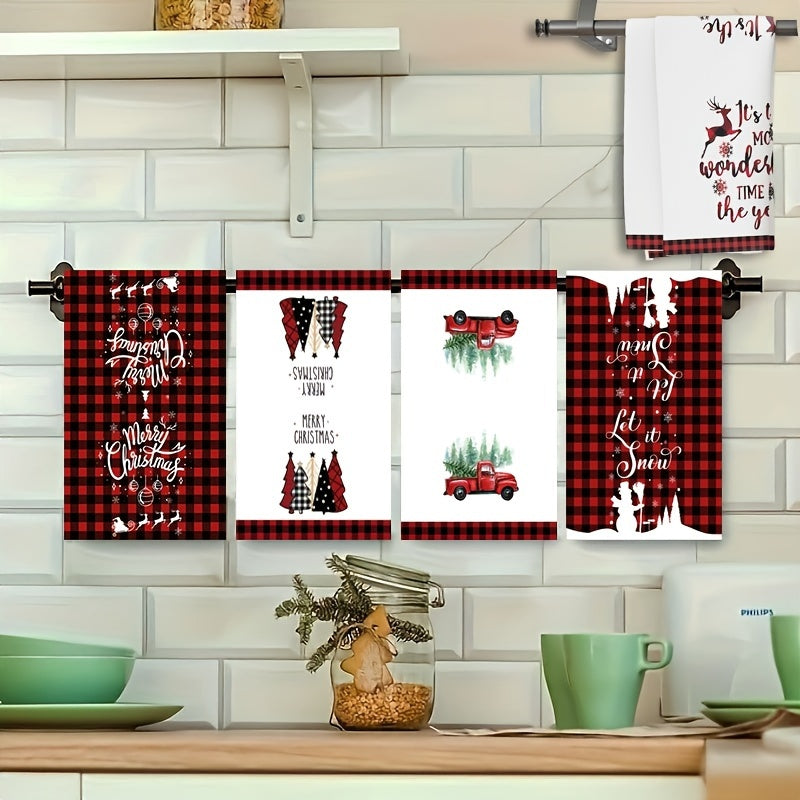 5-Piece Christmas Towel Set - 5-Piece Christmas Towel Set