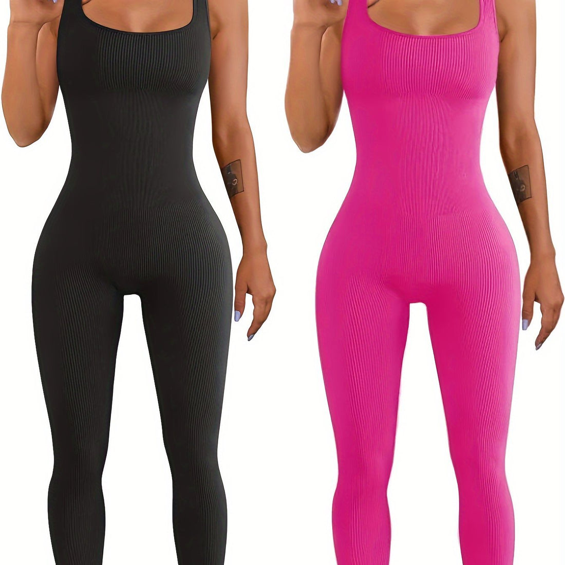 Women’s Suspender Tank Top & Tights Set - Sporty Yoga Outfit for Workouts & Casual Wear - Women’s Suspender Tank Top & Tights Set - Sporty Yoga Outfit for Workouts & Casual Wear