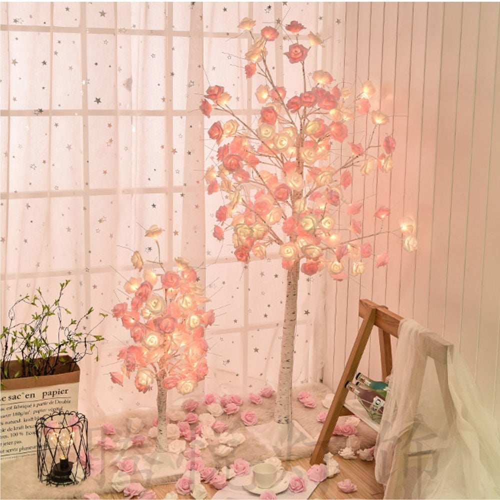 Christmas Rose Shining Tree Lamp - Christmas Rose Shining Tree Lamp