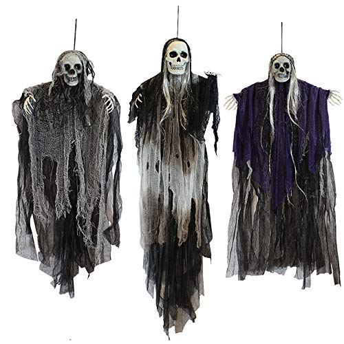 JOYIN 3-Pack Hanging Skeleton Ghosts - JOYIN 3-Pack Hanging Skeleton Ghosts