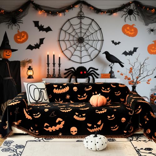 EVENHUG Halloween Reversible Sofa Cover - EVENHUG Halloween Reversible Sofa Cover