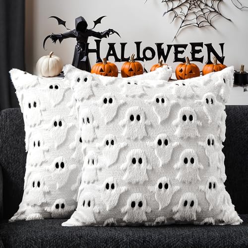 DFXSZ Halloween Ghost Pillow Covers – Set of 2 - DFXSZ Halloween Ghost Pillow Covers – Set of 2