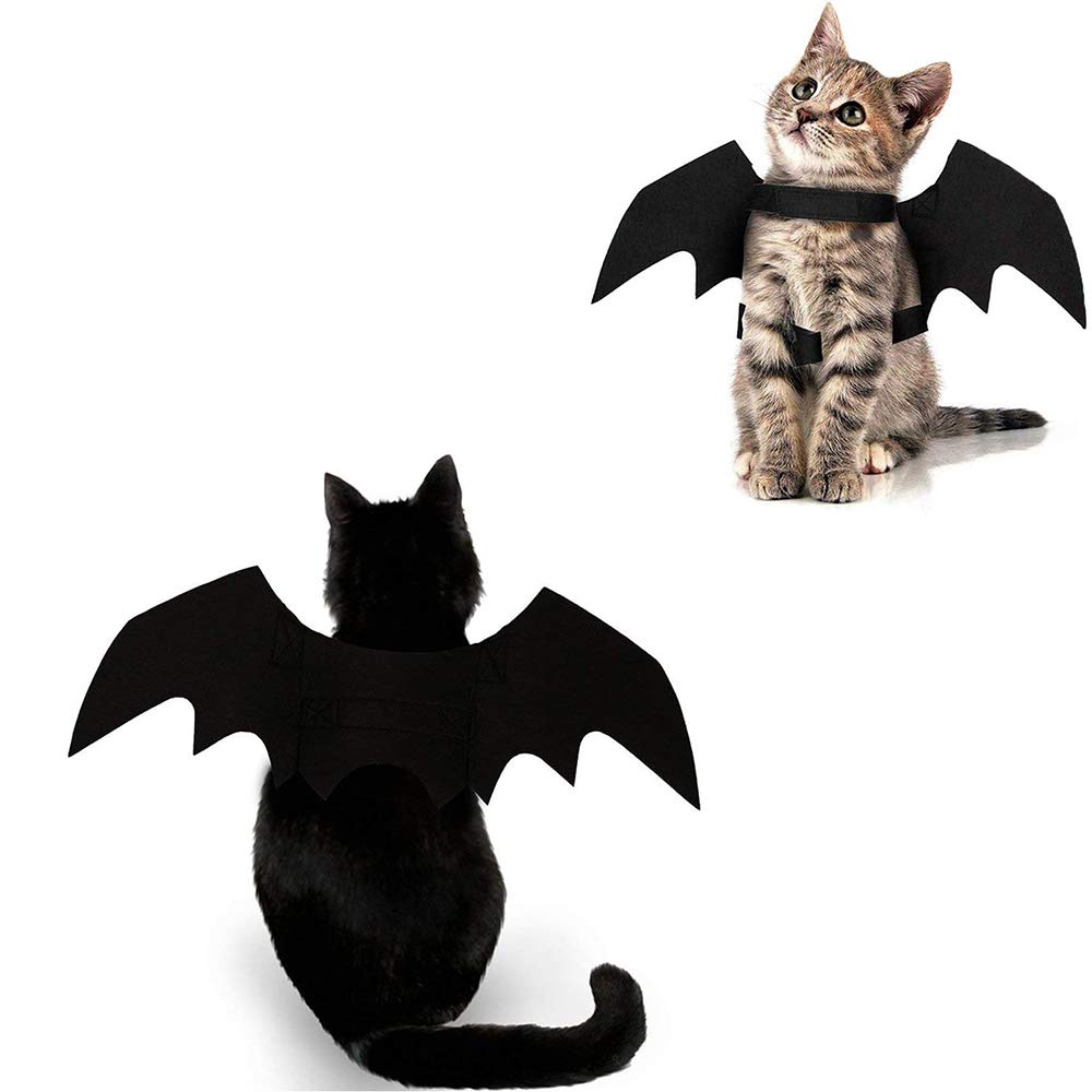Cat Halloween Bat Wings Costume – Dress-Up Accessory for Cats & Small Dogs - Cat Halloween Bat Wings Costume – Dress-Up Accessory for Cats & Small Dogs