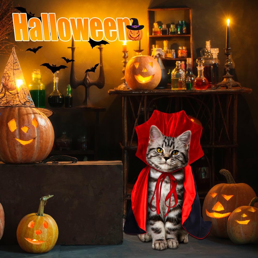 Vampire, Witch & Wizard Cloak for Cats & Small Dogs - Vampire, Witch & Wizard Cloak for Cats & Small Dogs