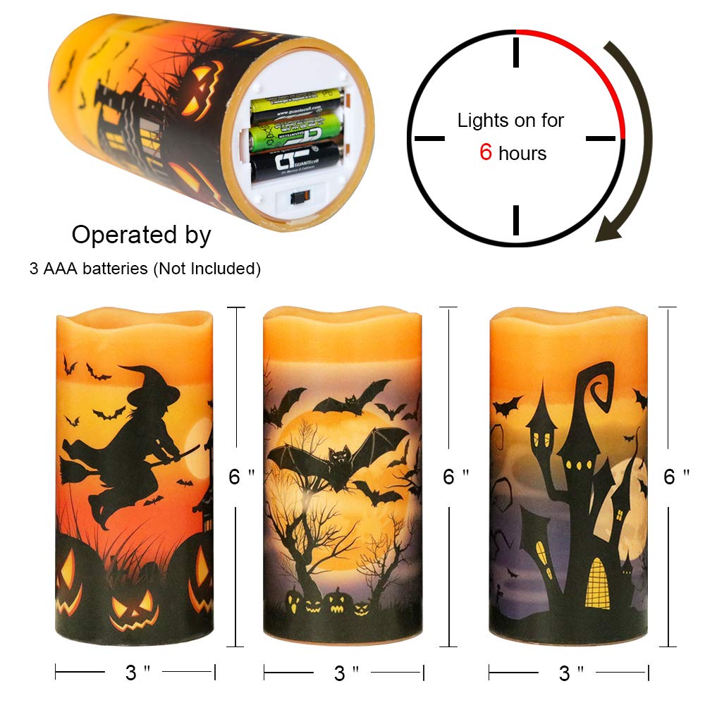 Eldnacele Halloween Flameless LED Candles - Eldnacele Halloween Flameless LED Candles