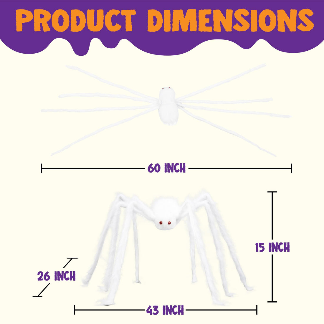 JOYIN 5ft Giant Halloween Spider – Large Black Spider for Outdoor Yard - JOYIN 5ft Giant Halloween Spider – Large Black Spider for Outdoor Yard